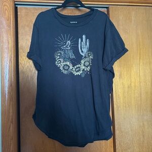 Torrid Black Relaxed Fit Tee